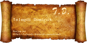 Telegdi Dominik névjegykártya