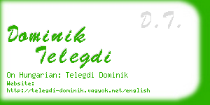dominik telegdi business card